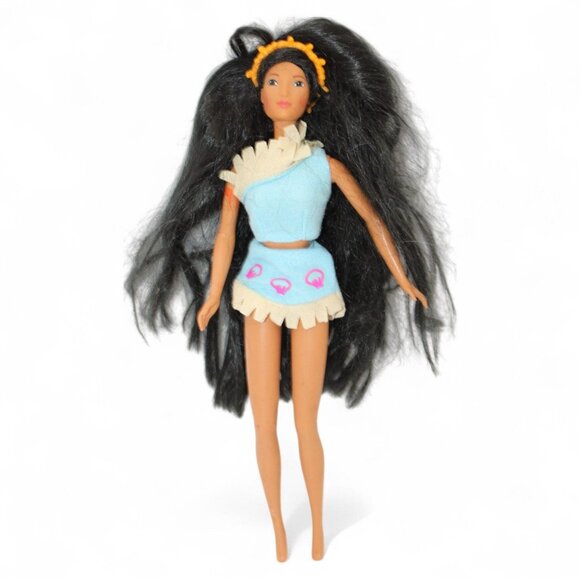 Vintage 90s Disney Pocahontas Barbie Doll By Mattel With Original Outfit - Picture 1 of 6